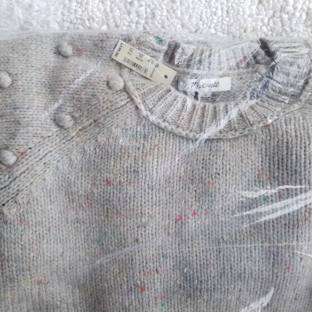 NWT MADEWELL POM SLEEVES PULLOVER - Picture 6 of 6